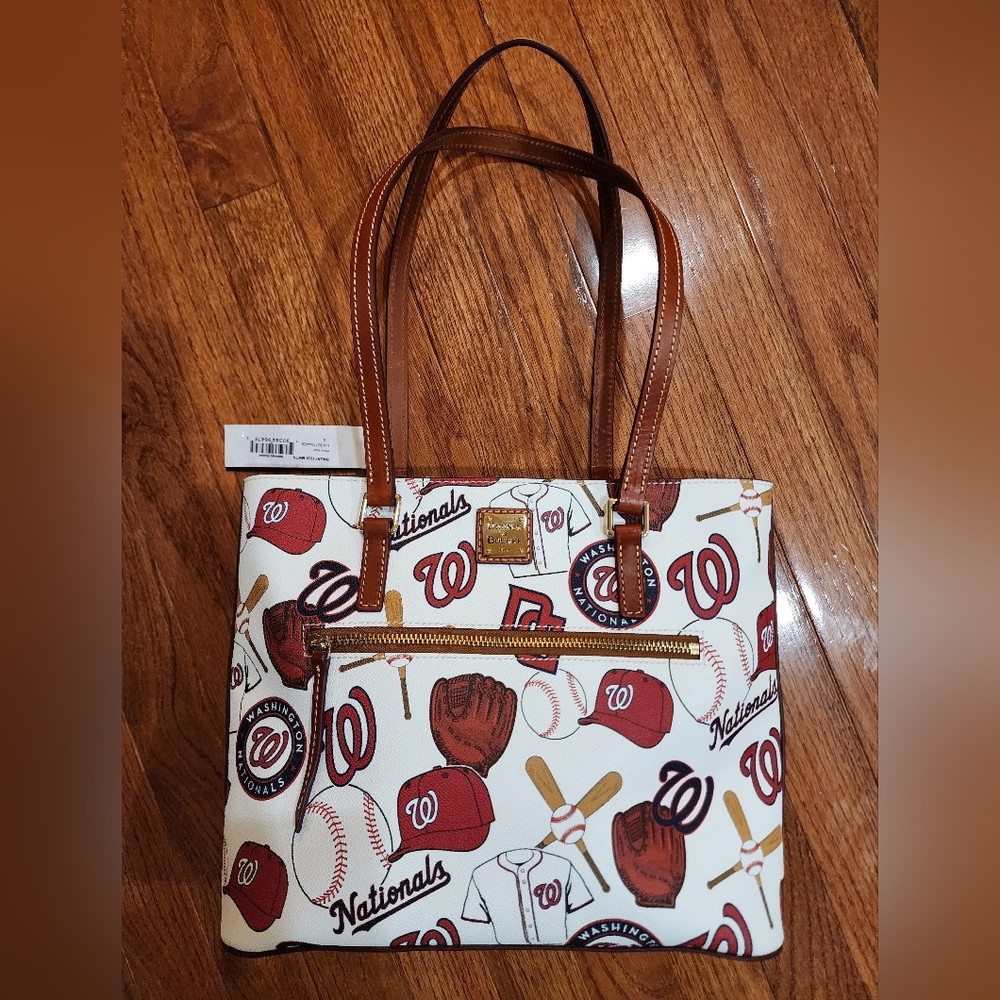 NWT Dooney & Bourke MLB Washington Nationals Baseball Large Tote Bag Purse